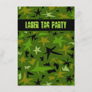 Invitación Niños Fiesta de Birthday Camo Stars