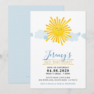 Invitación NIÑOS FIESTA DE CUMPLEAÑOS INVITAN a kawaii sonrie