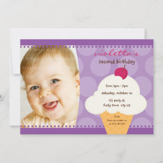 Invitación NIÑOS FIESTA DE CUMPLEAÑOS INVITAR lindo helado