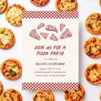 Niños Fiestas de la pizza roja Cumpleaños Quirky d