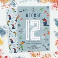 Niños Fiestas modernos de Blue Paintball Niños Cum