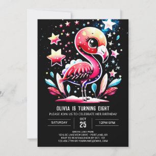 Invitación Niños Flamingo Bohemias Cumpleaños