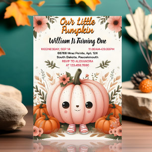 Invitación Niños Granjeros Seguros Nuestra Pequeña Calabaza S
