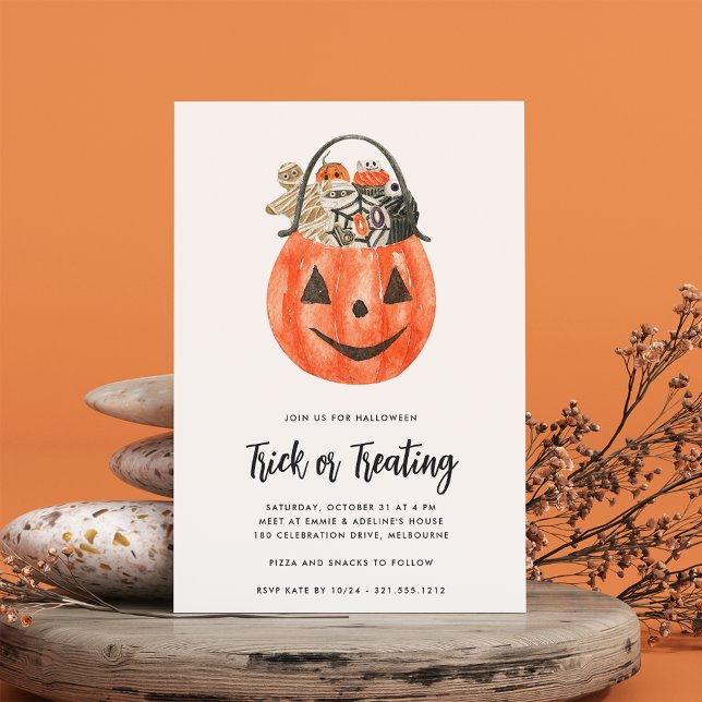 Invitación Niños Halloween Trick o Fiesta de tratamiento (Subido por el creador)