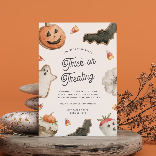 Invitación Niños Halloween Trick o Fiesta de tratamiento (Subido por el creador)
