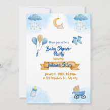 Niños invitados de fiesta Blue sky