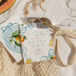Invitación Niños Limón Ciao Baby Baby Shower Italiano