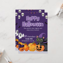 Niños Lindos Feliz Halloween Gato Negro