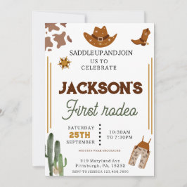 Invitación Niños Mi primer novio de Rodeo Primer cumpleaños