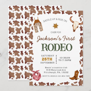 Invitación Niños Mi primer novio de Rodeo Primer cumpleaños