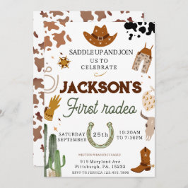 Invitación Niños Mi primer novio de Rodeo Primer cumpleaños