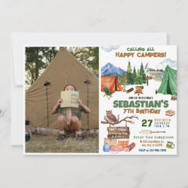 Invitación Niños modernos de la fiesta de cumpleaños de campi