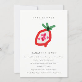 Invitación Niños modernos portan Baby Shower de fruta de drag