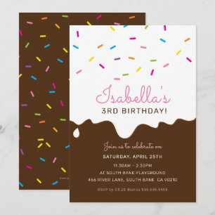 Invitación Niños NACIMIENTOS FIESTA hojalas espolvorosas
