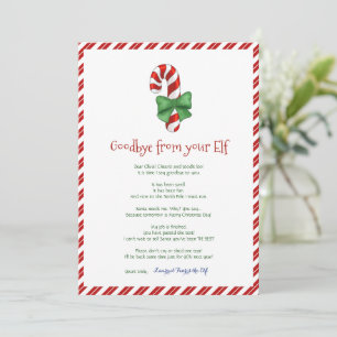 Invitación Niños Navidades Chica Niño Elf Carta de despedida
