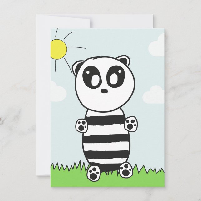 Invitación Niños Panda  (Anverso)