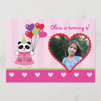 Invitación Niños Panda San Valentín Foto Invita