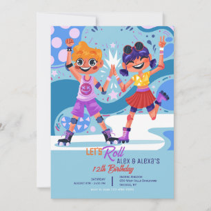 Invitación Niños Patinando