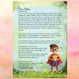 Invitación Niños personalizados valientes carta de superhéroe