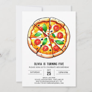 Invitación Niños Pizza Imprimible Cumpleaños