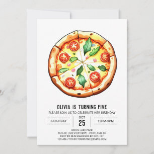 Invitación Niños Pizza Imprimible Cumpleaños