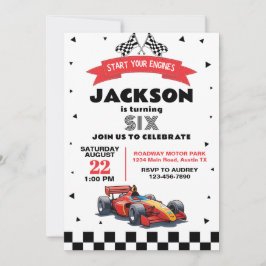 Invitación Niños Race Car Cualquier fiesta de cumpleaños