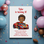 Invitación Niños Race Car Kids Fiesta de cumpleaños<br><div class="desc">Niños Carro de Carrera Niños Fiesta de Cumpleaños Invitación Niños Cumpleaños Invitación de Cumpleaños Muchachos Gracias</div>