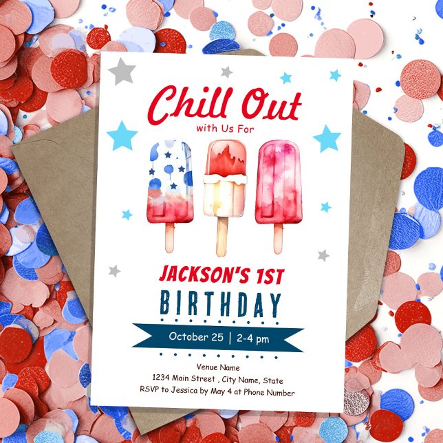 Invitación Niños Relájate Helado de Verano Cumpleaños 1 (Subido por el creador)
