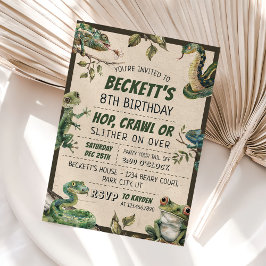 Invitación Niños Reptiles Fiesta de cumpleaños