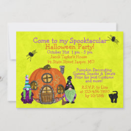 Invitación Niños Spooktacular Gnomes Halloween Party