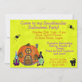 Invitación Niños Spooktacular Gnomes Halloween Party