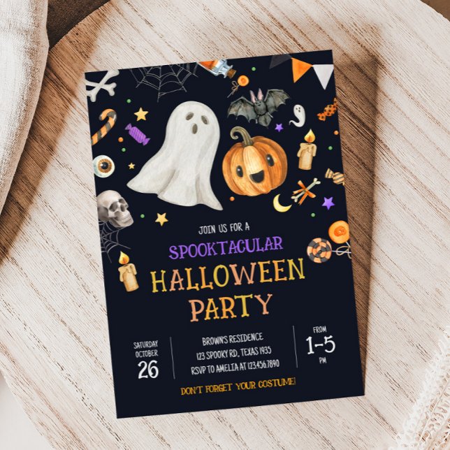 Invitación Niños Spooktaculares adoran a Fiesta de disfraces  (Spooktacular Halloween Costume Party Invitation )