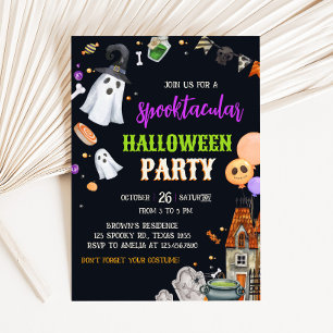 Invitación Niños Spooktaculares Costumen Fiesta Halloween