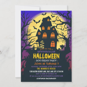 Invitación Niños Spooktaculares vestuarios fiesta de cumpleañ