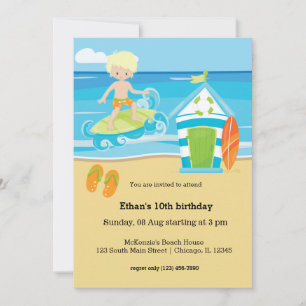 Invitación Niños surfistas