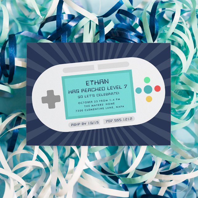 Invitación Nivel arriba | Fiesta de cumpleaños de niños con t (Subido por el creador)