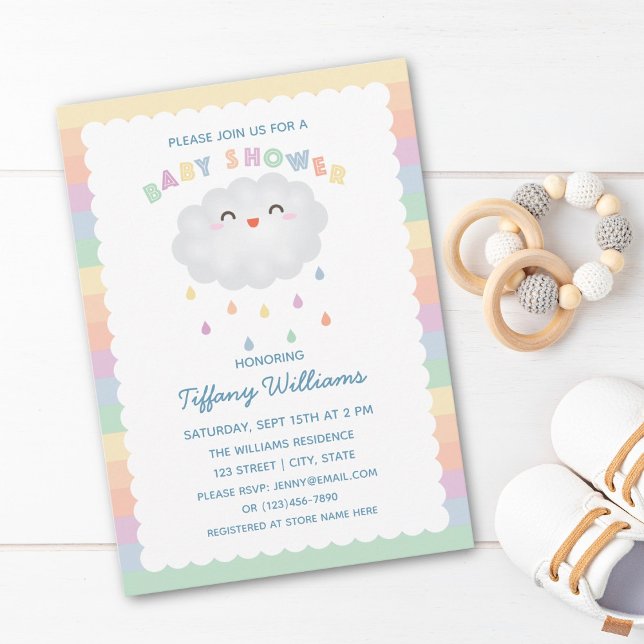 Invitación Niveles bajos en la nube de cutis Sexo Baby Shower (Subido por el creador)