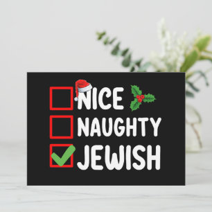 Invitación Niza Navidades judíos lista vacaciones familiares