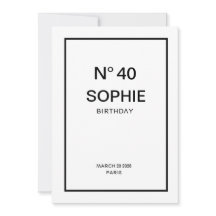 No 40 French Chic Fiesta de Cumpleaños 40