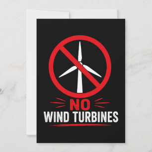 Invitación No a las turbinas eólicas protesta rural