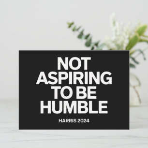 Invitación No aspira a ser humilde feminista Kamala Harris