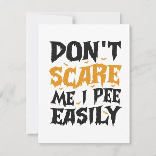 Invitación No asustes mi regalo de Halloween es muy divertido