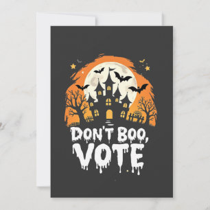 Invitación No Boo Vote Día de la Elección Vote Presidentes