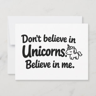 Invitación No creas en Unicornios - Cree en mí