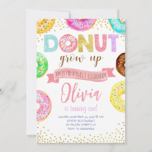 Invitación No crezca la fiesta de cumpleaños del Chica de ani