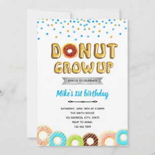 Invitación No crezcas niño fiesta 