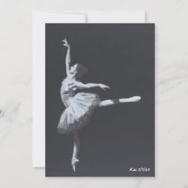 Invitación No Drama, Only Freedom, Black & White Ballerina