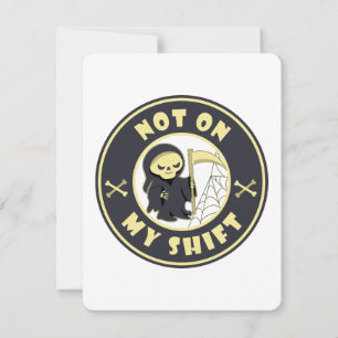 Invitación No en mi cita de Halloween de Grim Reaper