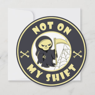 Invitación No en mi cita de Halloween de Grim Reaper