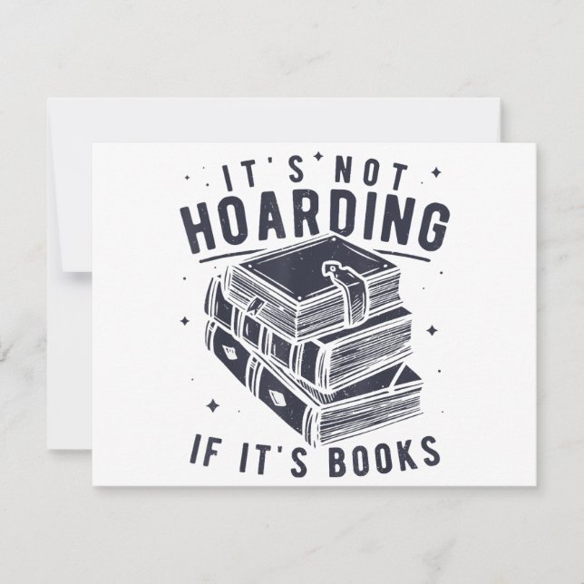 Invitación No es acaparamiento si son lectores de libros que  (Anverso)